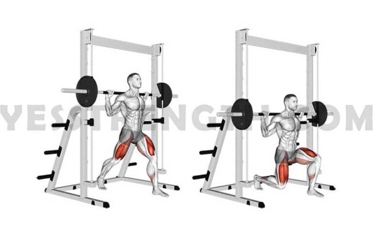 How to Do Smith Machine Lunges | Muscles worked | Benefits - Yes Strength